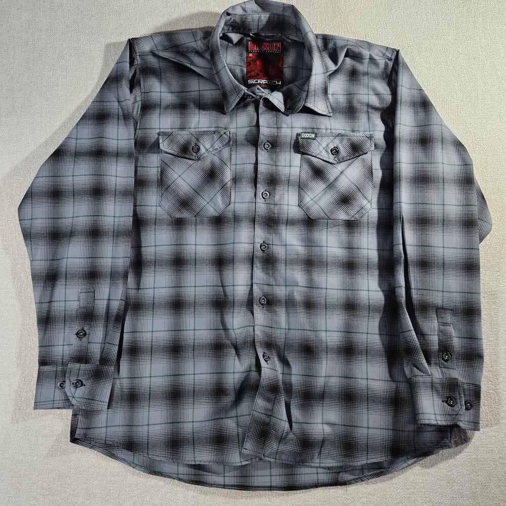 Dixxon The Scratch Flannel Shirt Mens 2XL Plaid Button Up Streetwear